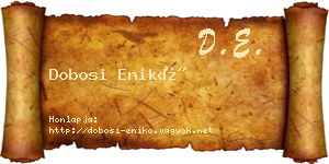 Dobosi Enikő névjegykártya