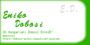 eniko dobosi business card